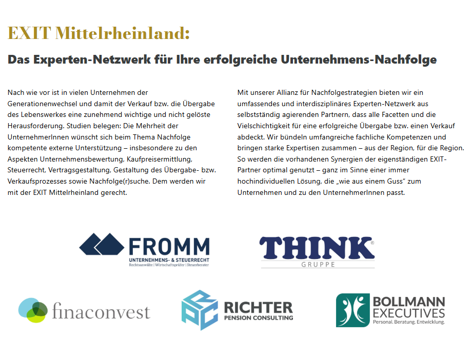 Übersicht EXIT Netzwerkpartner