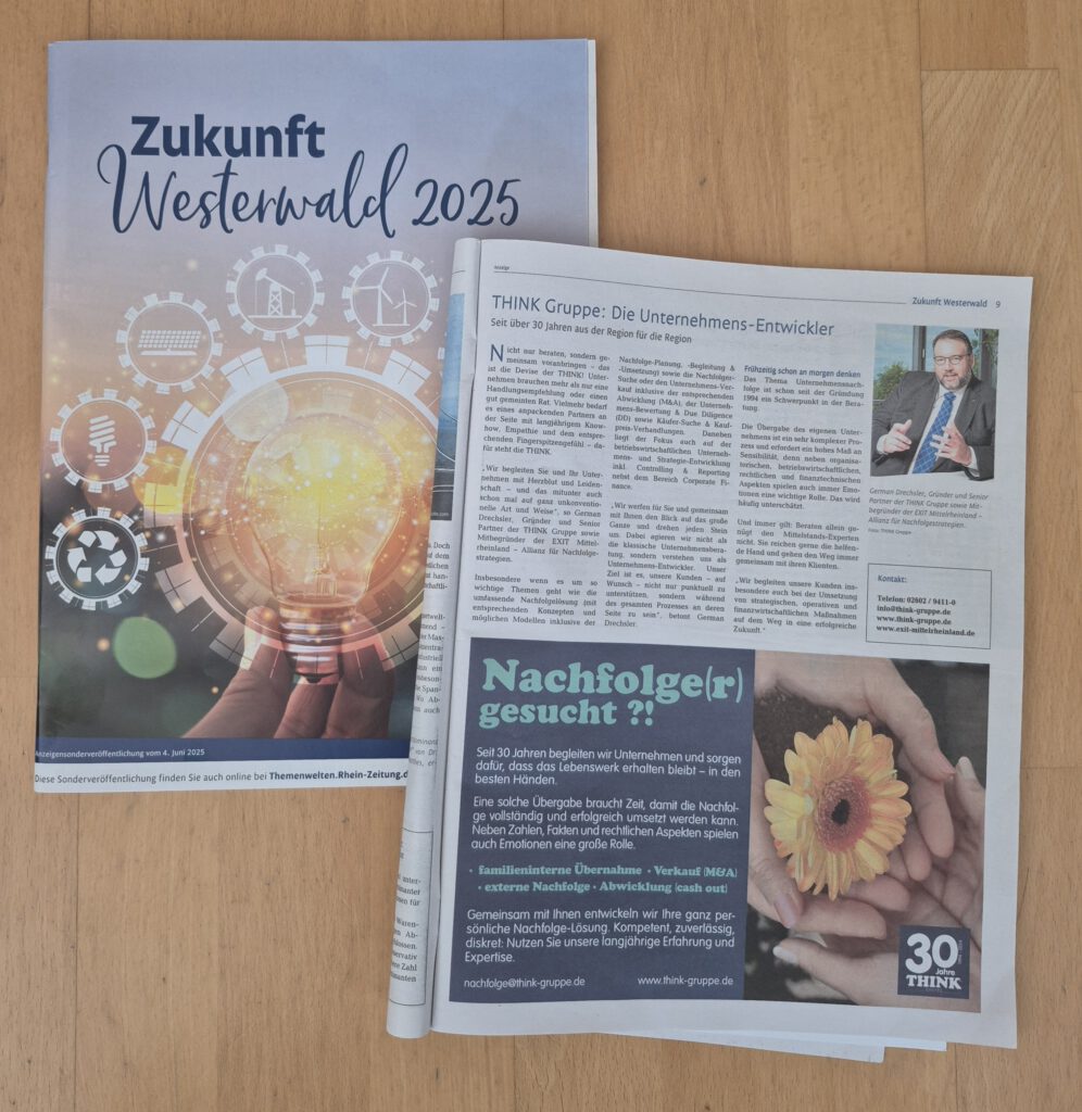Portrait der THINK Gruppe in der aktuellen Ausgabe der Zukunft Westerwald